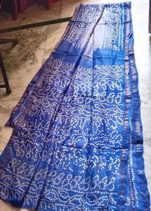 fastive Bandhani cotton Silk Sarees set