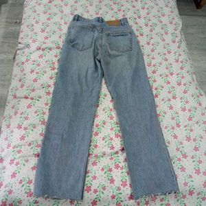 Zara Light Wash Wide Leg Jeans