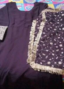 Elegant Purple Kurta Set with Dupatta