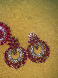 Stunning Pink Stone Jewellery Set