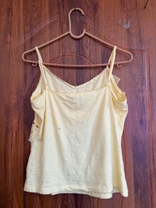 Yellow Ruffle Camisole Top