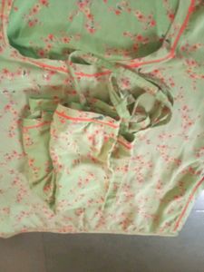 Light Green Floral Print Saree
