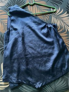 Stylish One-Shoulder Satin Top