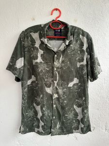 Men's Floral Print Short Sleeve Shirt