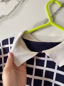 Checkered Collar Sweater