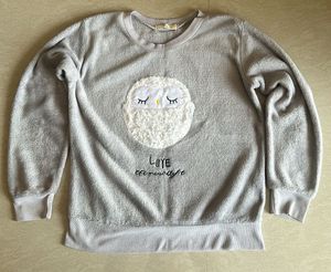 Cute Owl Graphic Fleece Sweatshirt