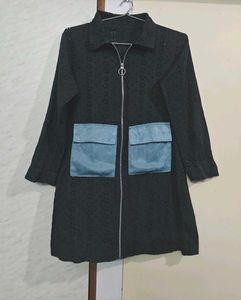 Black Eyelet Zip-Up Jacket 🖤🔷