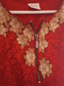 Elegant Red Embellished Top