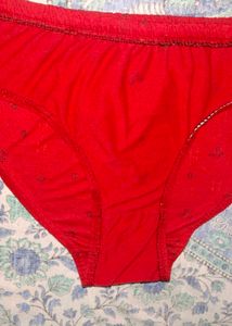 Red Printed Panties