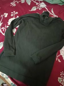 Women's Dark Green Turtleneck Sweater