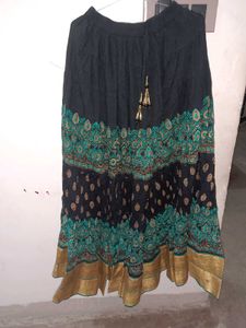 Ethnic Print Long Skirt