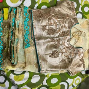 Designer Boutique blouse with Saree
