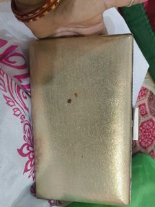 Golden Beaded Clutch With Detachable Sling