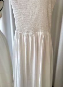 Elegant White Sundress with Spaghetti Straps