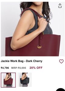 Elegant IRTH Maroon Tote Bag