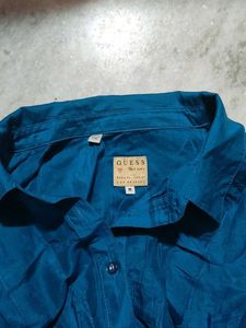 Guess Teal Button-Up Shirt