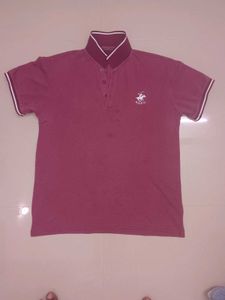 Burgundy red polo T-shirt