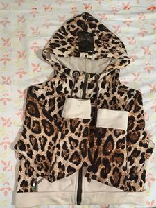 Animal print crop jacket