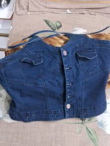 Demin Open Jacket/never Used