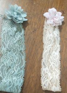 Lace Flower Headbands - Set of 2