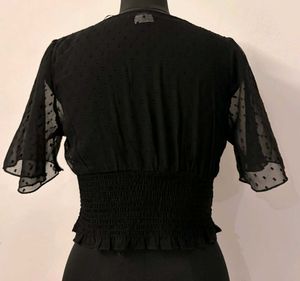 Chic Black Sheer Top