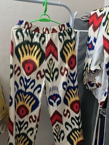 Vibrant Ikat Print Kimono Jacket