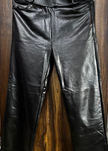 Black Faux Leather Pants