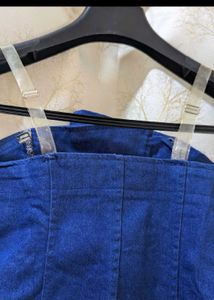Denim Strapless Top