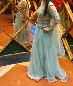 Elegant Bottle Green Lehenga Choli Set