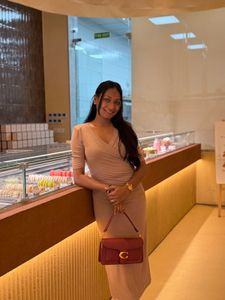 Elegant Nude Colour Midi Dress
