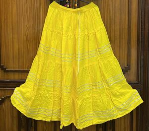 Yellow Tiered Skirt