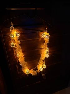 Decorative String Lights with Gold Orbs
