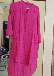 Pink Button-Down Dress