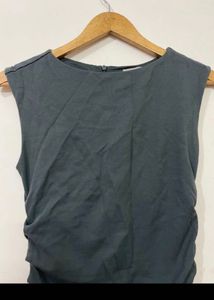 H&amp;M Chic Ruched Sleeveless Maxi Dress