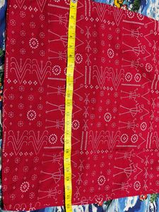 Red Printed Kurta Set