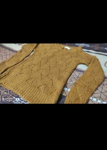 Mustard Knit Pullover Sweater