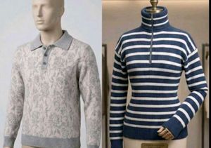 Retro Floral Print Polo Sweater