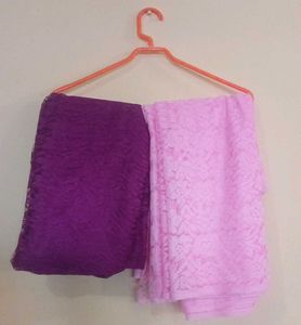 Vibrant Purple &amp; Pink Saree combo