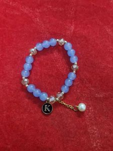 Chic Beaded Bracelet with "K" Charm