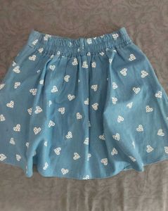 Cute Heart Print Skirt