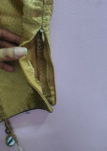 Elegant Gold Embellished Blouse