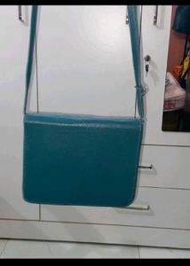 Quilted Teal Crossbody Bag