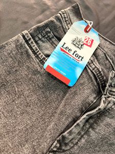 Lee Cooper Grey Wash Wide Leg Jeans