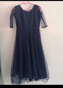 Elegant Navy Blue Gown