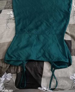 Teal Ruched Bodycon Dress