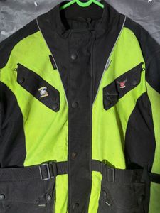 Men's Neon and Black Motorcycle Jacket