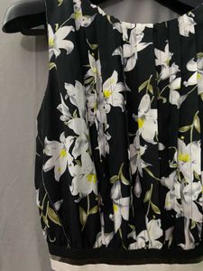 Madame Floral Soft Maxi Black Elegant Dress