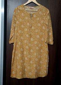 Stylish Yellow Printed Kurta