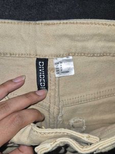 Women's Beige Wide-Leg Pants