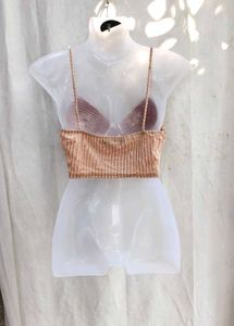 91110. Shimmer Striped Crop Top